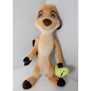 Disney Timon Plush Stuffed Animal Lion King 12" With Green Slug